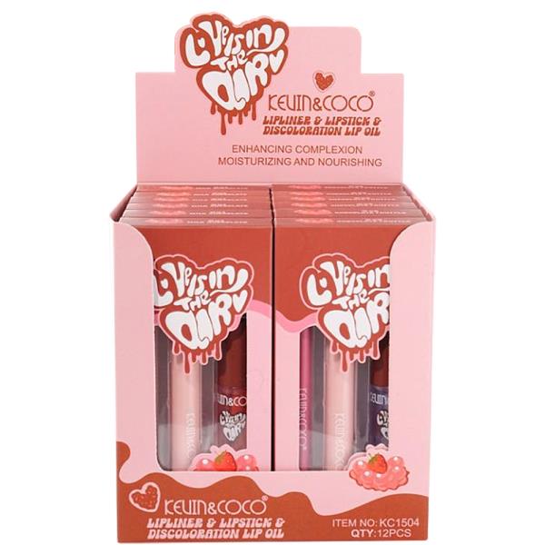 KEVIN AND COCO LOVE IS IN THE AIR LIPLINER AND LIPSTICK (12 UNITS)