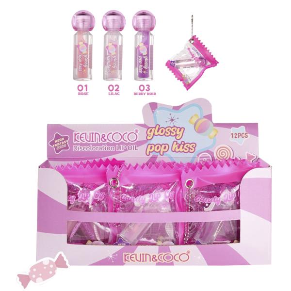 KEVIN AND COCO GLOSSY POP KISS LIP OIL (12 UNITS)