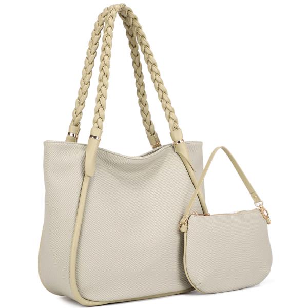 2IN1 TEXTURED SHOULDER HOBO W MINI BAG SET