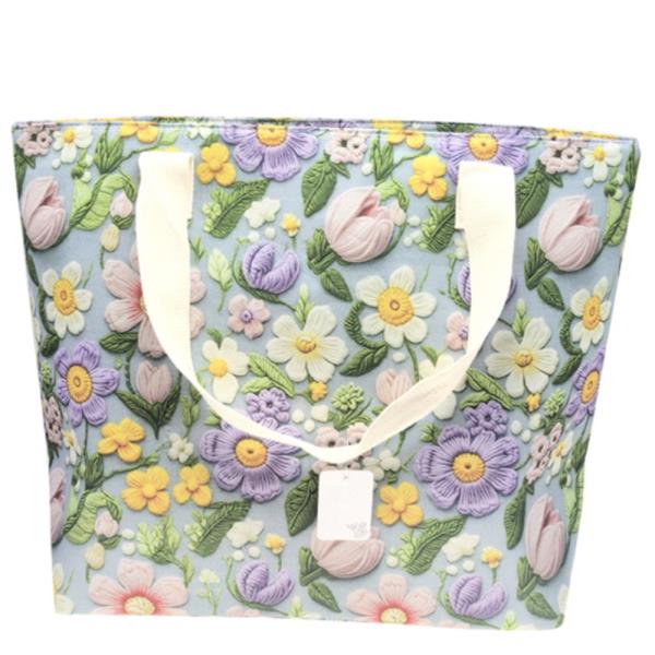 FLOWER PRINT TOTE