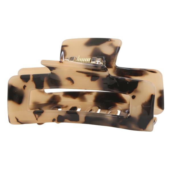 WIDE RECTANGLE SHAPE PATTERN DESIGN HAIR CLAW CLIP