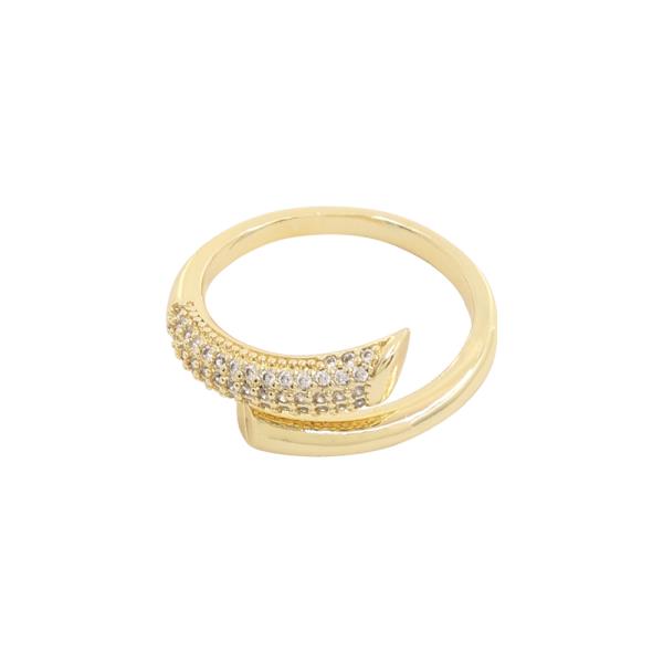 SODAJO RHINESTONE GOLD DIPPED RING