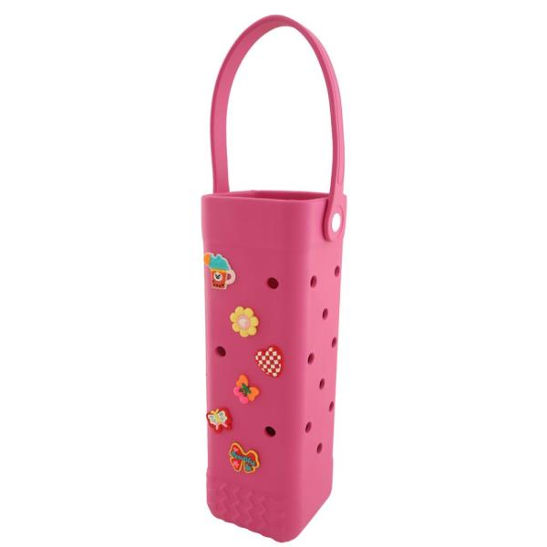 COLORED WINE BOTTLE HOLDER BEACH TOTE BAG