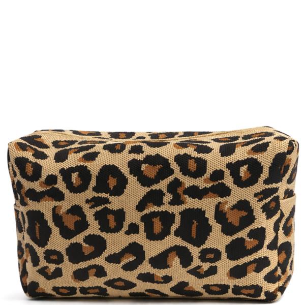 ANIMAL PRINTED ZIPPER POUCH BAG