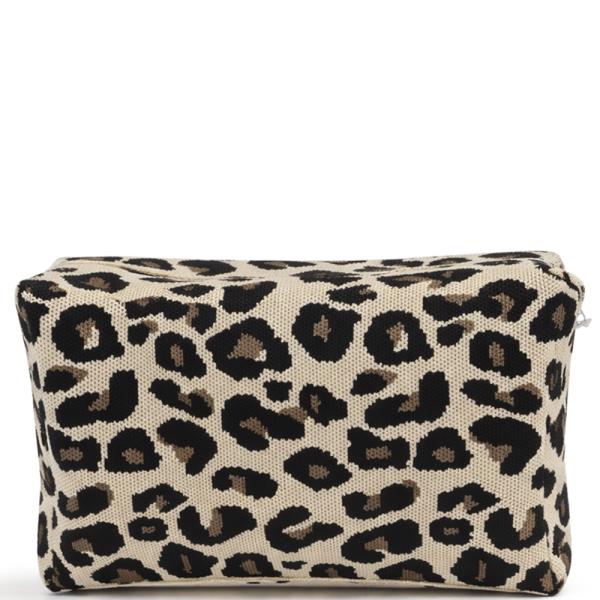 ANIMAL PRINTED ZIPPER POUCH BAG