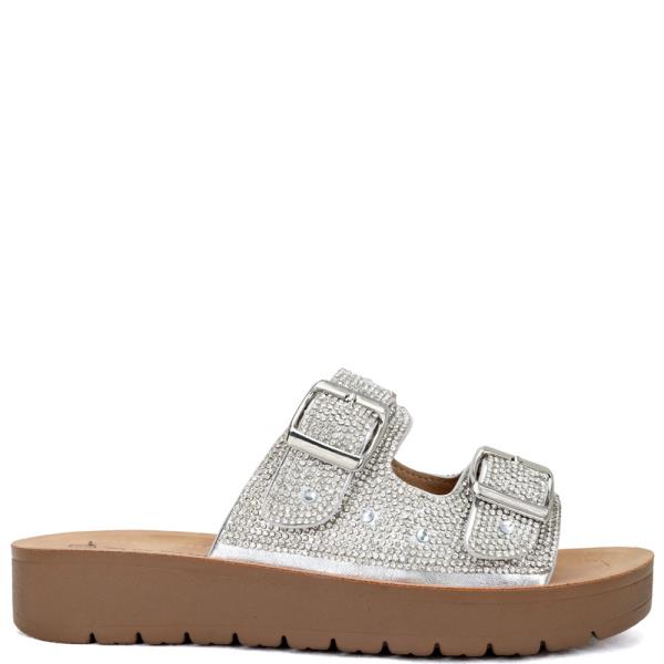 DOUBLE BUCKLE RHINESTONE SLIDE 18 PAIRS