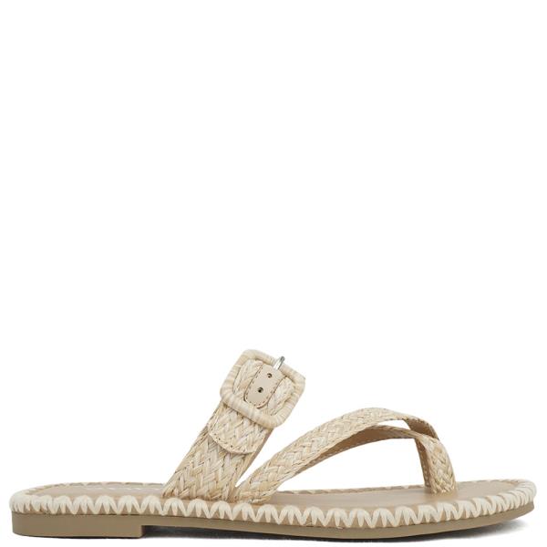 RAFFIA BUCKLE SLIDE SANDAL 18 PAIRS