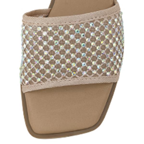 FISHNET MESH RHINESTONE STRAP SLIDE 12 PAIRS