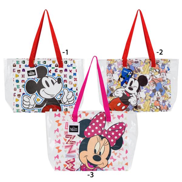 DISNEY MICKEY AND MINNIE MOUSE CLEAR TOTE BAG