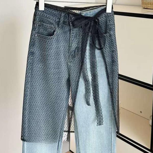 SHEER MESH POLKA DOT TIE SIDE WRAP SKIRT
