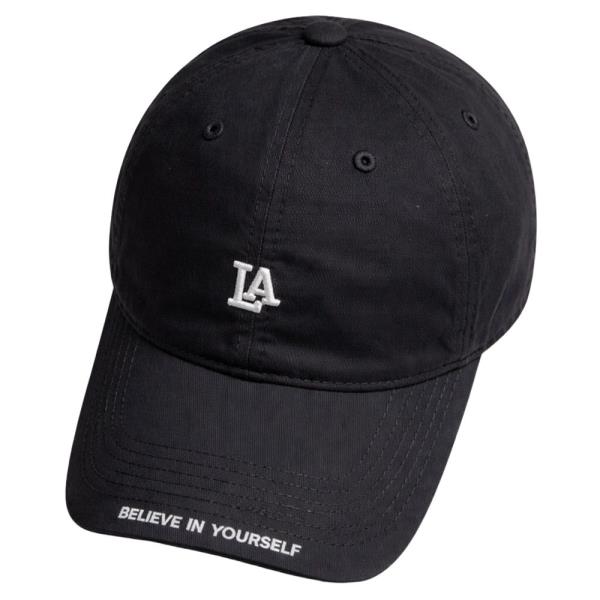 EMBROIDERED LA LETTERING BELIEVE YOURSELF TEXT BASEBALL CAP