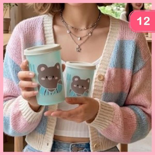 CUTE ANIMAL PRINT CUPS (12 UNITS)