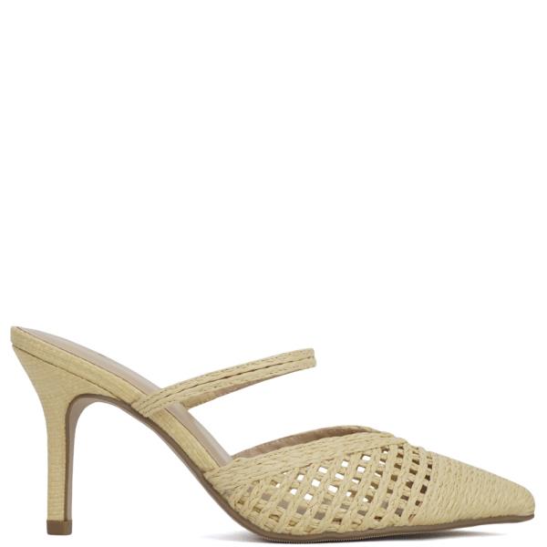 POINTED TOE WOVEN RAFFIA SLIDE HEEL 12 PAIRS