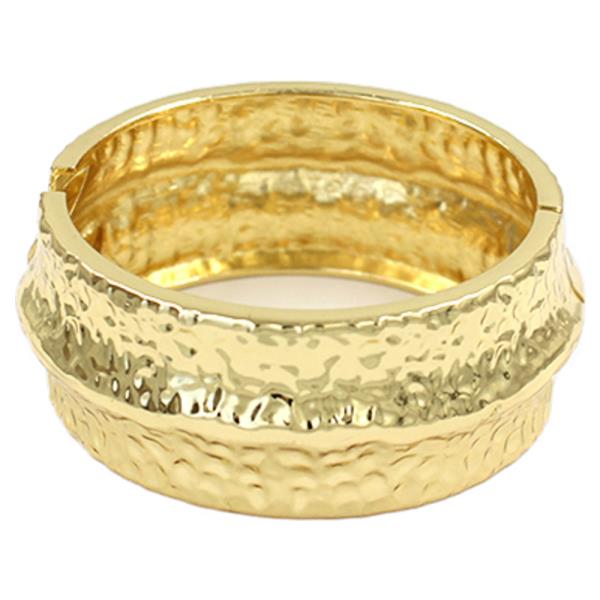 METAL HAMMERED HINGED BAND BANGLE BRACELET