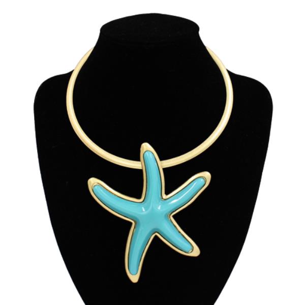 SEALIFE STARFISH COLLAR PENDANT STATEMENT NECKLACE