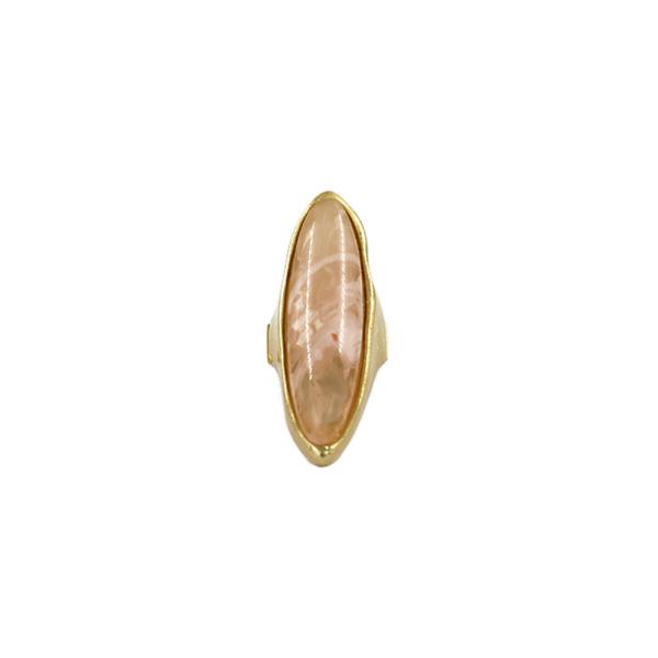 RESIN STONE STATEMENT OVAL RING