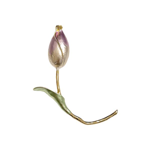 ENAMEL FLORAL BROOCH