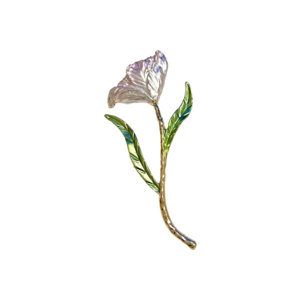 ENAMEL FLORAL BROOCH