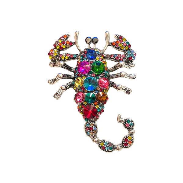 RHINESTONE SCORPION BROOCH