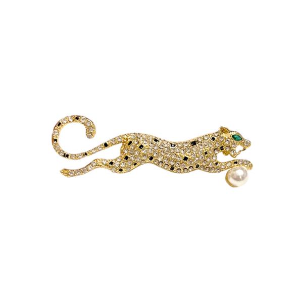 METAL CHEETAH BROOCH