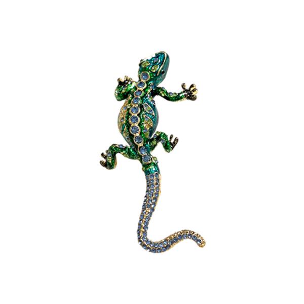 RHINESTONE LIZARD BROOCH