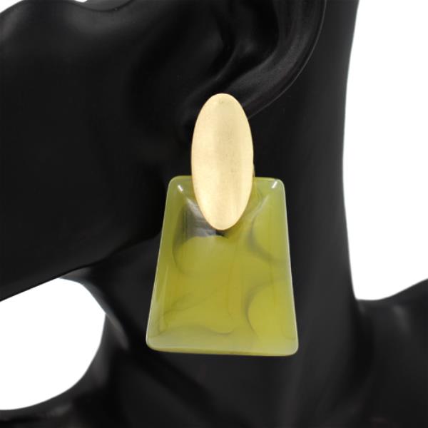 RESIN ABSTRACT STATEMENT STUD EARRING