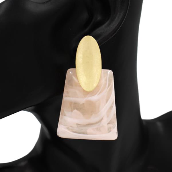 RESIN ABSTRACT STATEMENT STUD EARRING