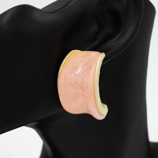 RESIN WIDE CUFF HOOP EARRING