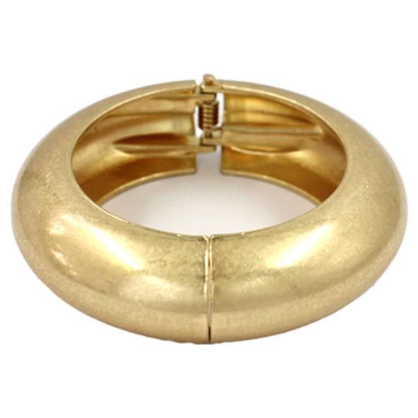 METAL PUFFY HINGED BANGLE BRACELET