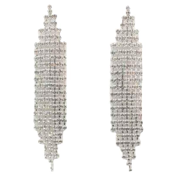 RHINESTONE FRINGE DROP EARRING