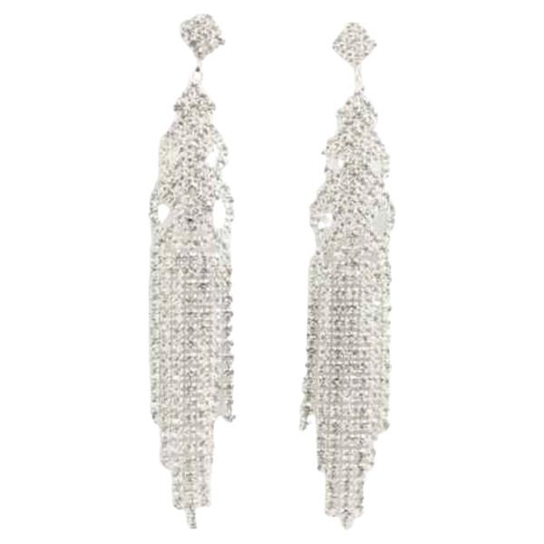RHINESTONE FRINGE DROP EARRING