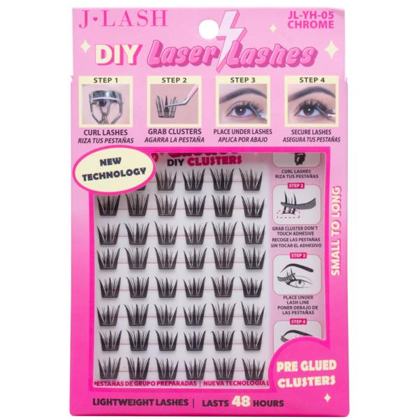 J LASH CHROME DIY PRE GLUED LASER LASHES SET
