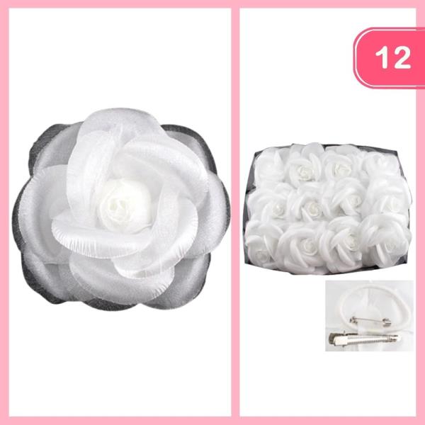 FLOWER HAIR PIN HAIR TIE (12 UNITS)