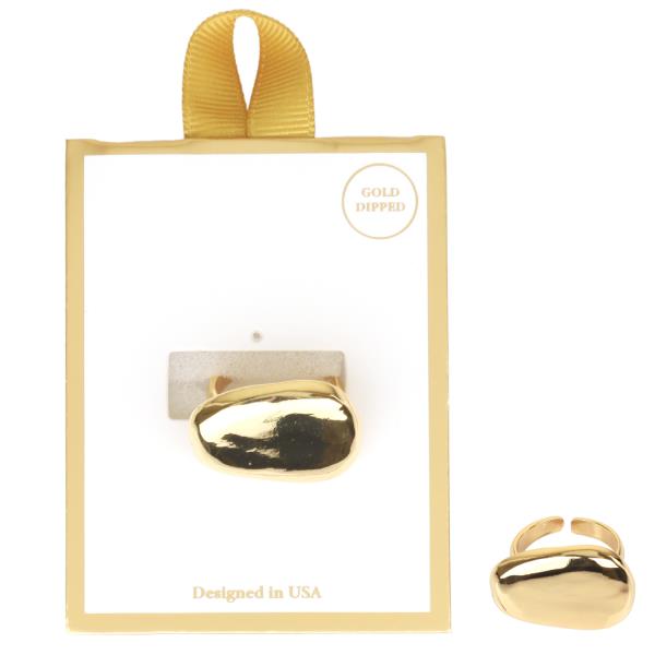 METAL PUFFY OVAL SIGNET RING