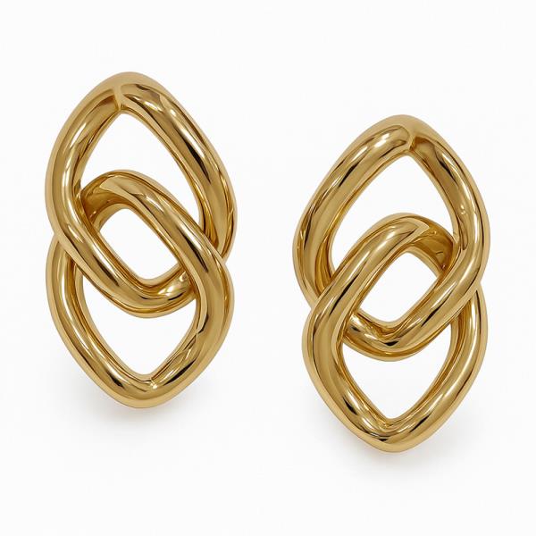METAL KNOT DROP EARRING