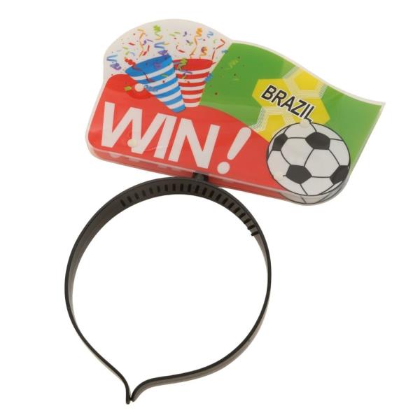 SOCCER FLAG WIN BRAZIL LIGHT ON HEADBAND