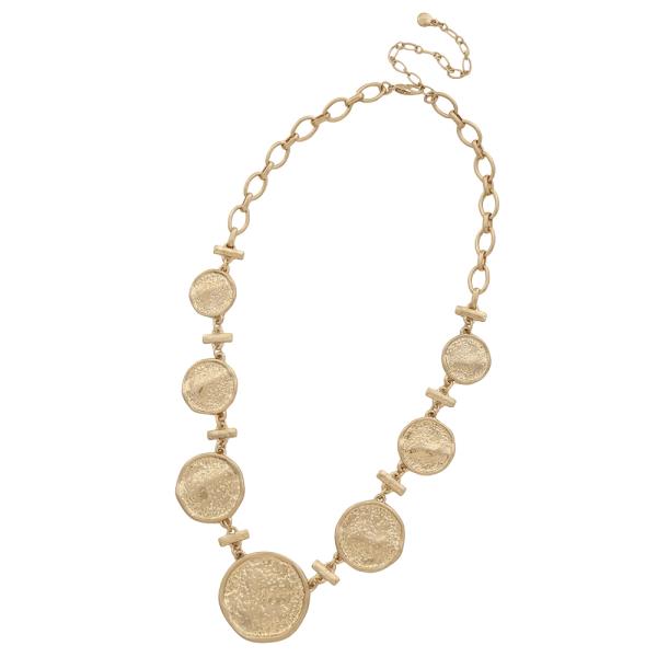 METAL COIN LINK CHAIN NECKLACE