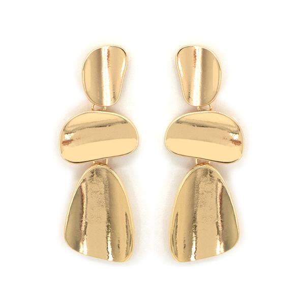 METAL ABSTRACT LINK DROP EARRING