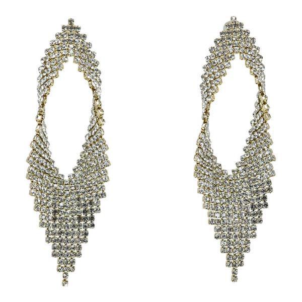 RHINESTONE CHANDELIER STATEMENT DROP EARRING