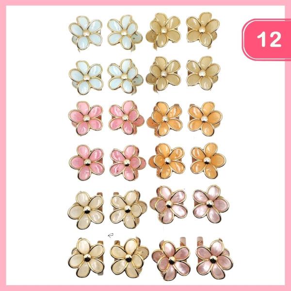 FLOWER HAIR CLAW CLIP (12 UNITS)