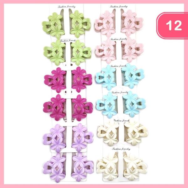 FLOWER HAIR CLAW CLIP (12 UNITS)