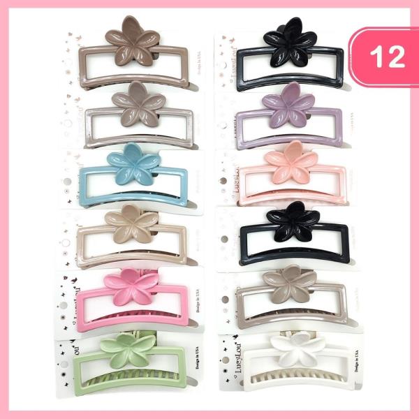 FLOWER HAIR CLAW CLIP (12 UNITS)