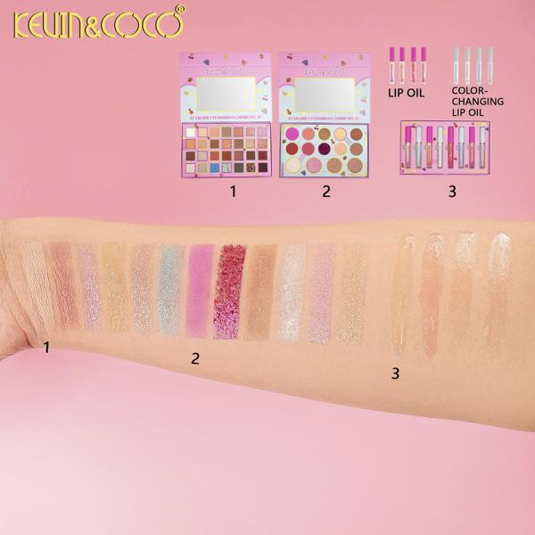 KEVIN AND COCO FRESH FRUITS 42 COLORS EYESHADOW AND COSMETIC SET