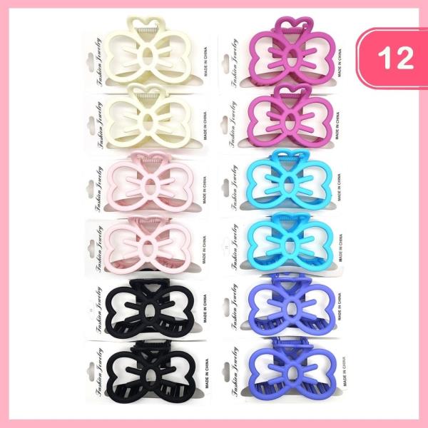 BOW HAIR CLAW CLIP (12 UNITS)