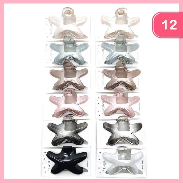 STAR HAIR CLAW CLIP (12 UNITS)
