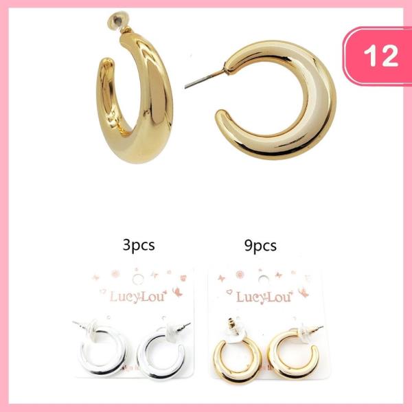 CHUNKY HOOP EARRING (12 UNITS)