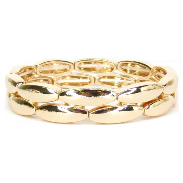 METAL OVAL STRETCH BRACELET