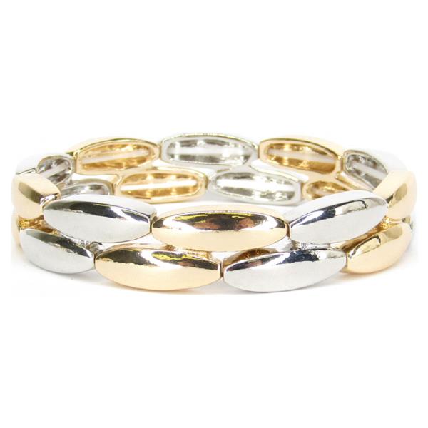 METAL OVAL STRETCH BRACELET