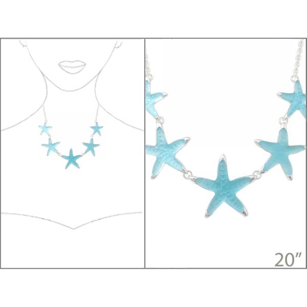 SEALIFE SEAGLASS STARFISH NECKLACE