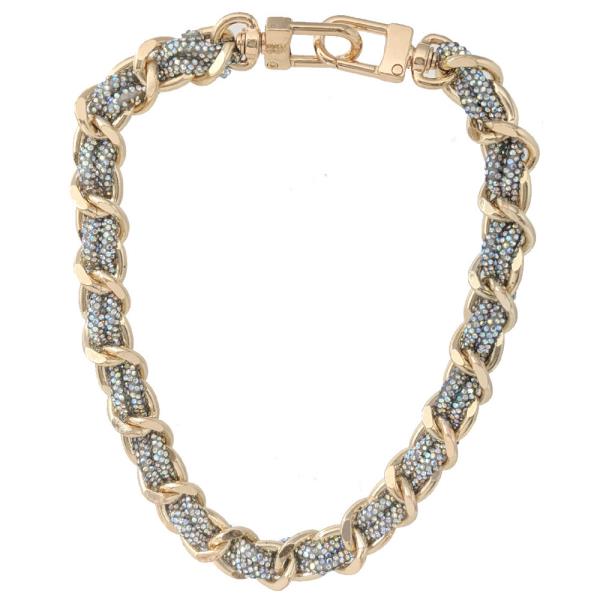 GLITTER CORD CHAIN KEYCHAIN NECKLACE